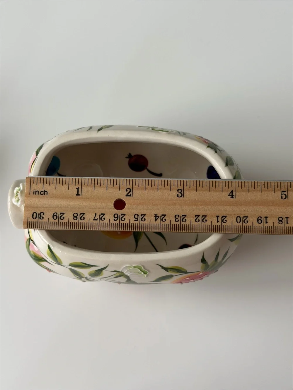 Blue Sky Heather J. McCall 2004 Hand-Painted Strawberry Pig Sugar Bowl Jam Pot